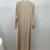 4 Polyester Blend Extra Long Sleeve Rib Knit Boat Neck Knit Ladies' Dresses