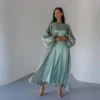 4 2024 2 Pieacs Open Abaya Dress For Beautiful Women