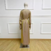 4 Solid Color Shiny Fashion Abaya Modest Maxi Dress