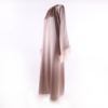 483a1185-ec06-4c05-8777-23f6aef31aed Satin Pink Abaya with Feather Hem – Modest Maxi Dress for Muslim Women