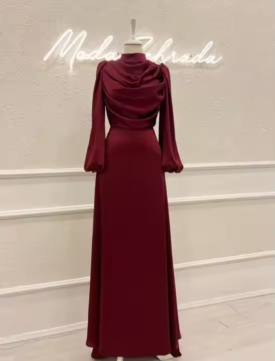 5 Womens Muslim Sleeve Long Maxi Dress