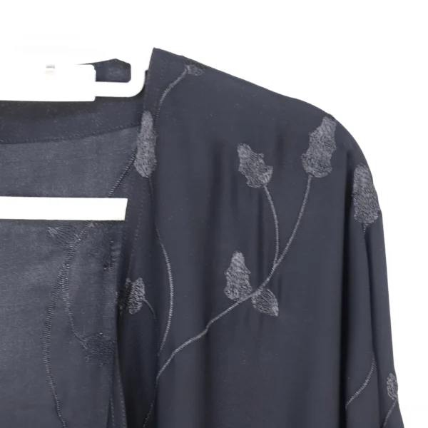 Factory New Developed Polyester Floral Jacquard Fabric for Fashion Abaya