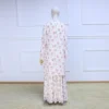 Custom Pattern Blouse Skirt Set Floral Printing Heavy Chiffon CoTudung Girl Baju Kurung