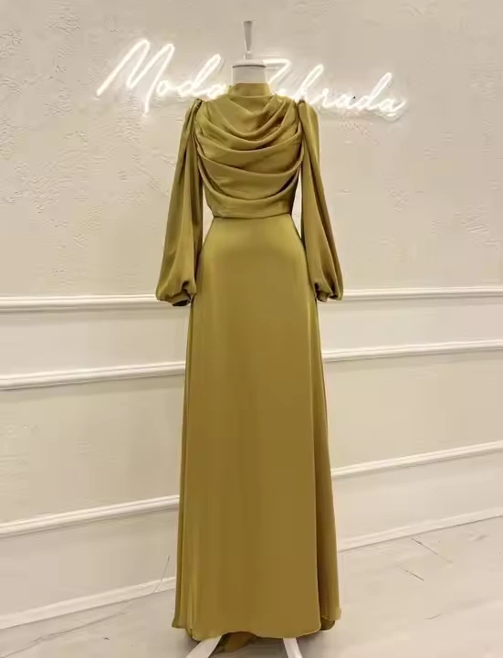 6 Womens Muslim Sleeve Long Maxi Dress