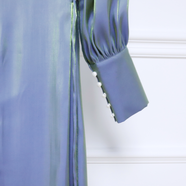87.6 Newest Full Cover Long Sleeve Satin Maxi Dress – Islamic Modest Wear for Muslim Women