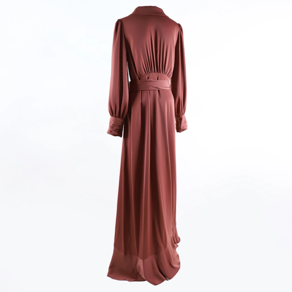 90.2 Satin Muslim Women's Dress – Spring & Autumn Season Modest Wear