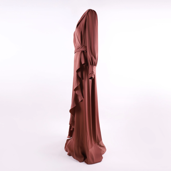 90.4 Satin Muslim Women's Dress – Spring & Autumn Season Modest Wear