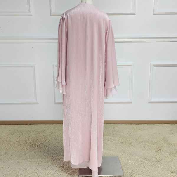 e8e74ae9-60c9-4150-8fe6-8501d06cd77d Turkish Modest Kaftan Kimono Long Sleeve Open Abaya Shimmer Bat