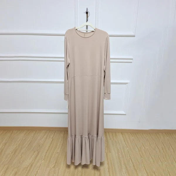 jpg100-t3-scale1003 Dubai Turkey With Bottom Ruffle Long Maxi Dress Ladies Abaya