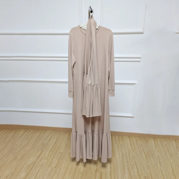 jpg100-t3-scale10031 Dubai Turkey With Bottom Ruffle Long Maxi Dress Ladies Abaya