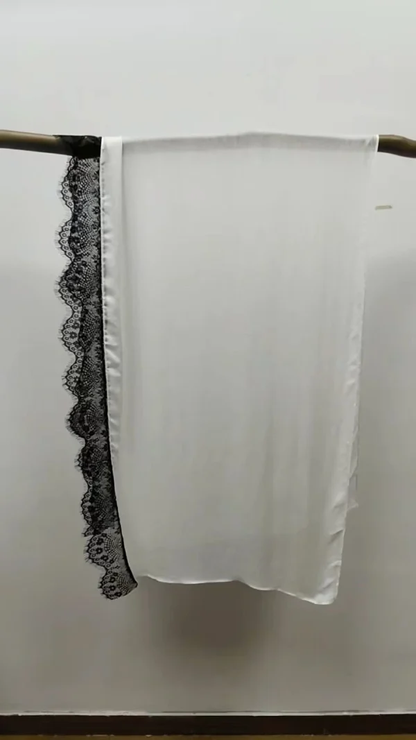 CUSTOM~1 Custom Elegant Lace Embroidery Modal Hijab Breathable Woven Light Weight Shawl