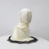 CUSTOM~2 Custom Elegant Lace Embroidery Modal Hijab Breathable Woven Light Weight Shawl