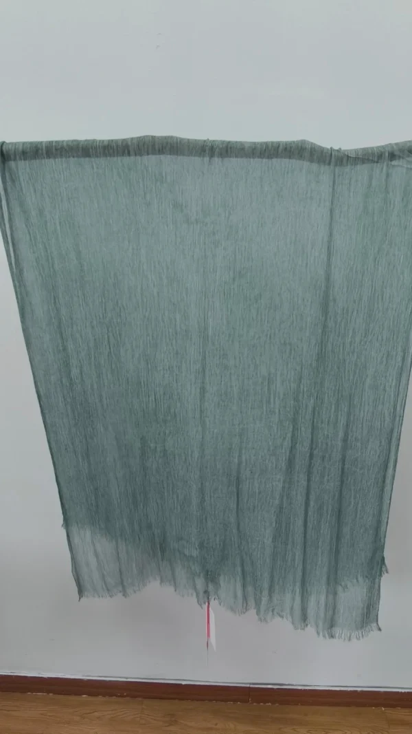 Lightweight Breathable Crinkle Rayon Material with Unique Tie-Dye Effect