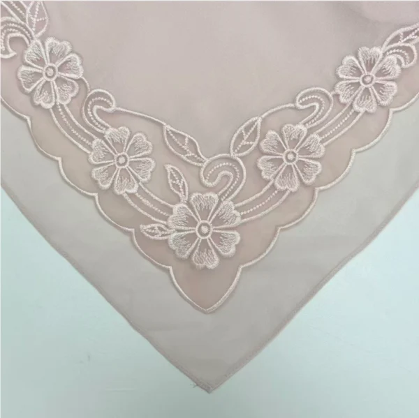 Popular Embroidery style Chiffon Hijab Embroidery Lace Scarf Breathable Scarf